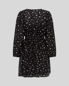 Nancy Dress Aop - Egret Flower