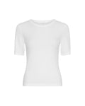 Betrina Rib 2/4 Tee - Bright White
