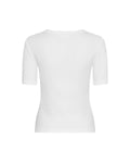 Betrina Rib 2/4 Tee - Bright White