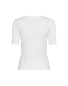 Betrina Rib 2/4 Tee - Bright White