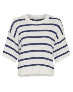Hannalie 2/4 Pullover Stp - Egret/Oceana