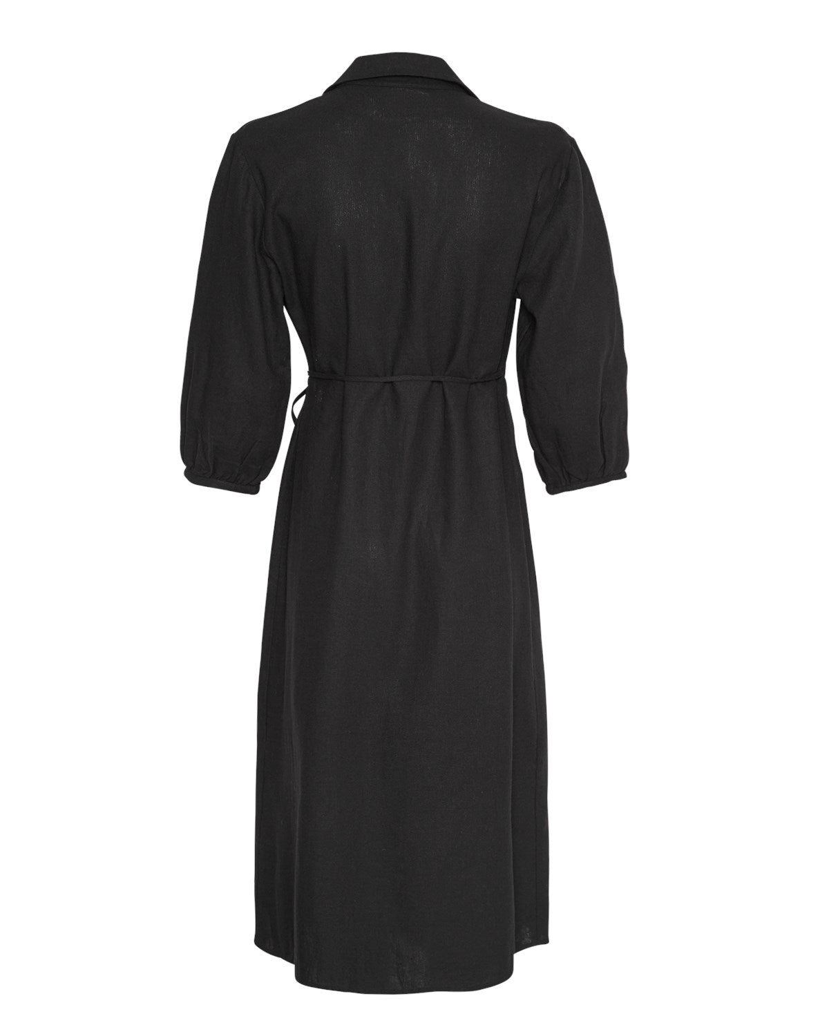Jovene Ginia 3/4 Wrap Dress - Black