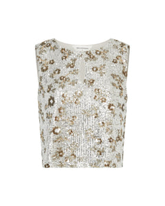 Magnolia Sl Top Emb - Silver T Coco