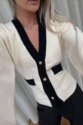 N-Lenyxette Knit Cardigan - White