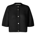 Andrea Knit Rib Cardigan - Black