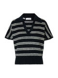 Lulu Ss Knit Polo - Dark Sapphire Lgm