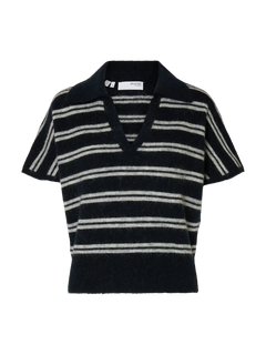 Lulu Ss Knit Polo - Dark Sapphire Lgm