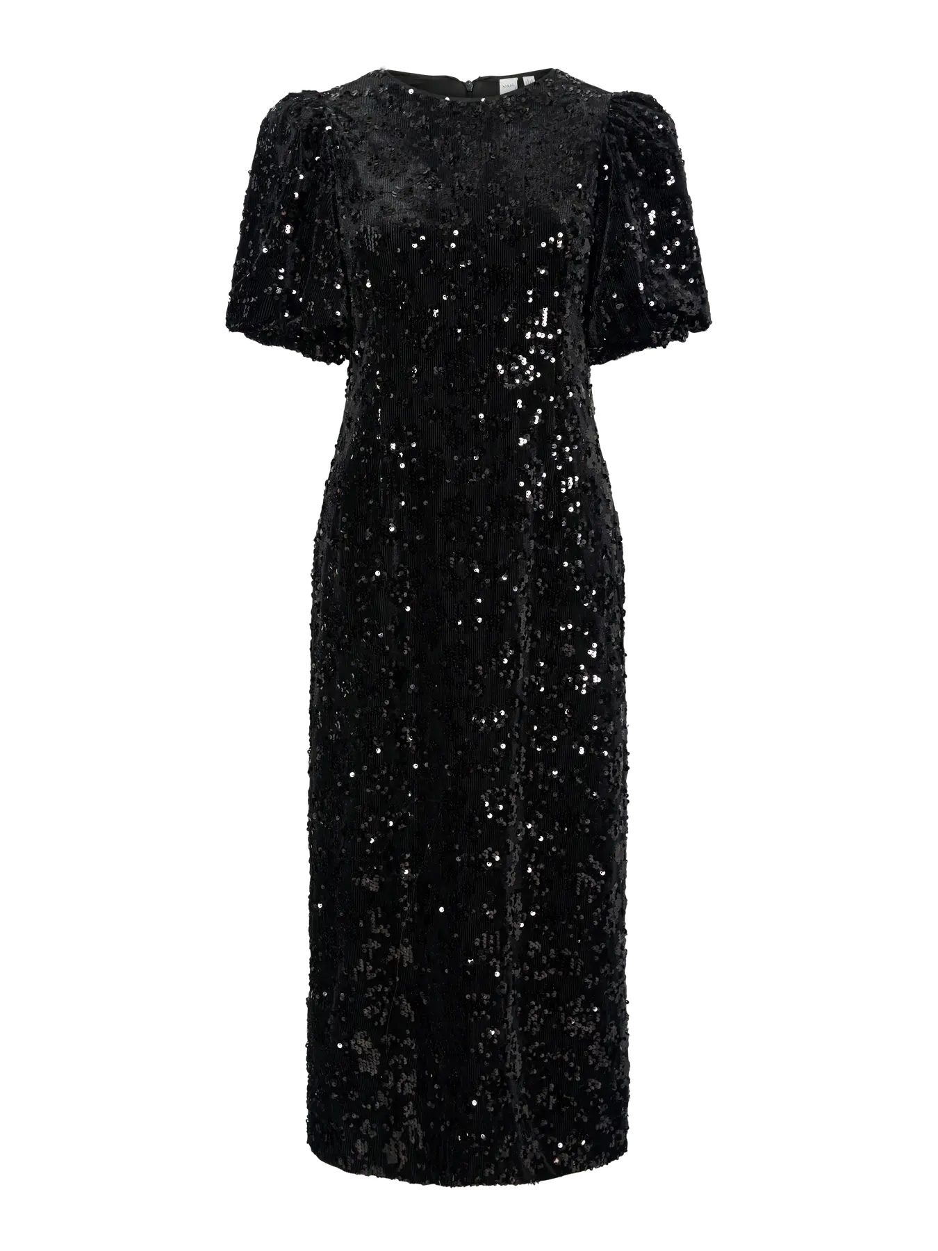 Yassofie 2/4 Sequin Midi Dress - Black
