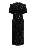 Yassofie 2/4 Sequin Midi Dress - Black