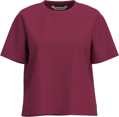 Essential Ss Boxy Tee - Anemone