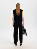 Lulu Sl Button O-Neck Vest - Dark Sapphire Melange