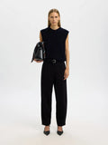 Lulu Sl Button O-Neck Vest - Dark Sapphire Melange
