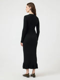 Yasmikla Ls Long Knit Dress - Black