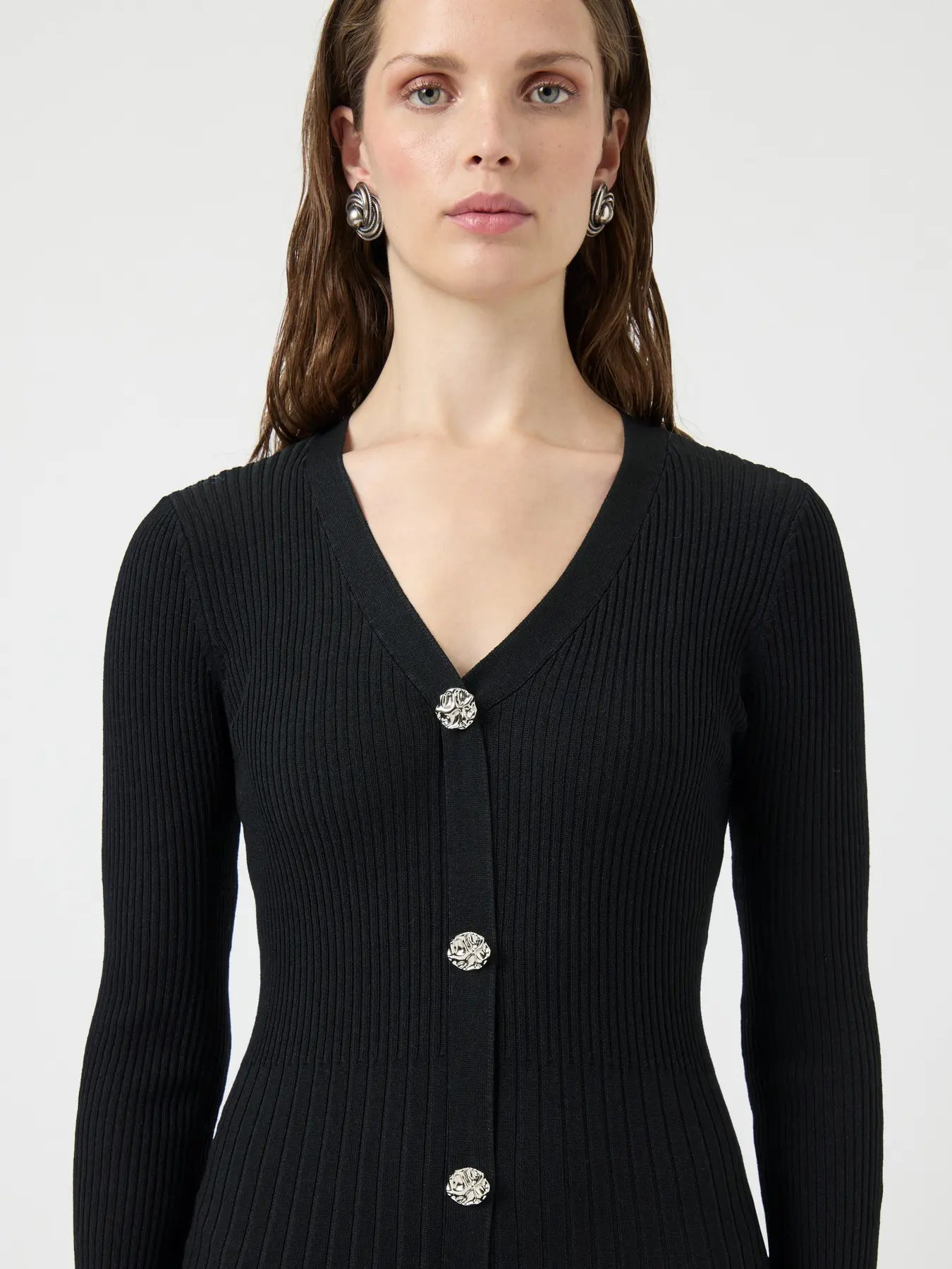 Yasmikla Ls Long Knit Dress - Black