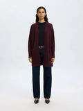 Lulu New Ls Knit Long Cardigan - Fig Melange