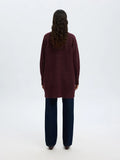 Lulu New Ls Knit Long Cardigan - Fig Melange