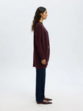 Lulu New Ls Knit Long Cardigan - Fig Melange