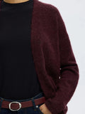 Lulu New Ls Knit Long Cardigan - Fig Melange