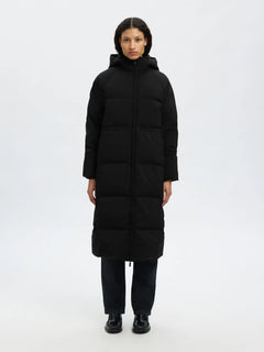Maya Down Long Coat - Black