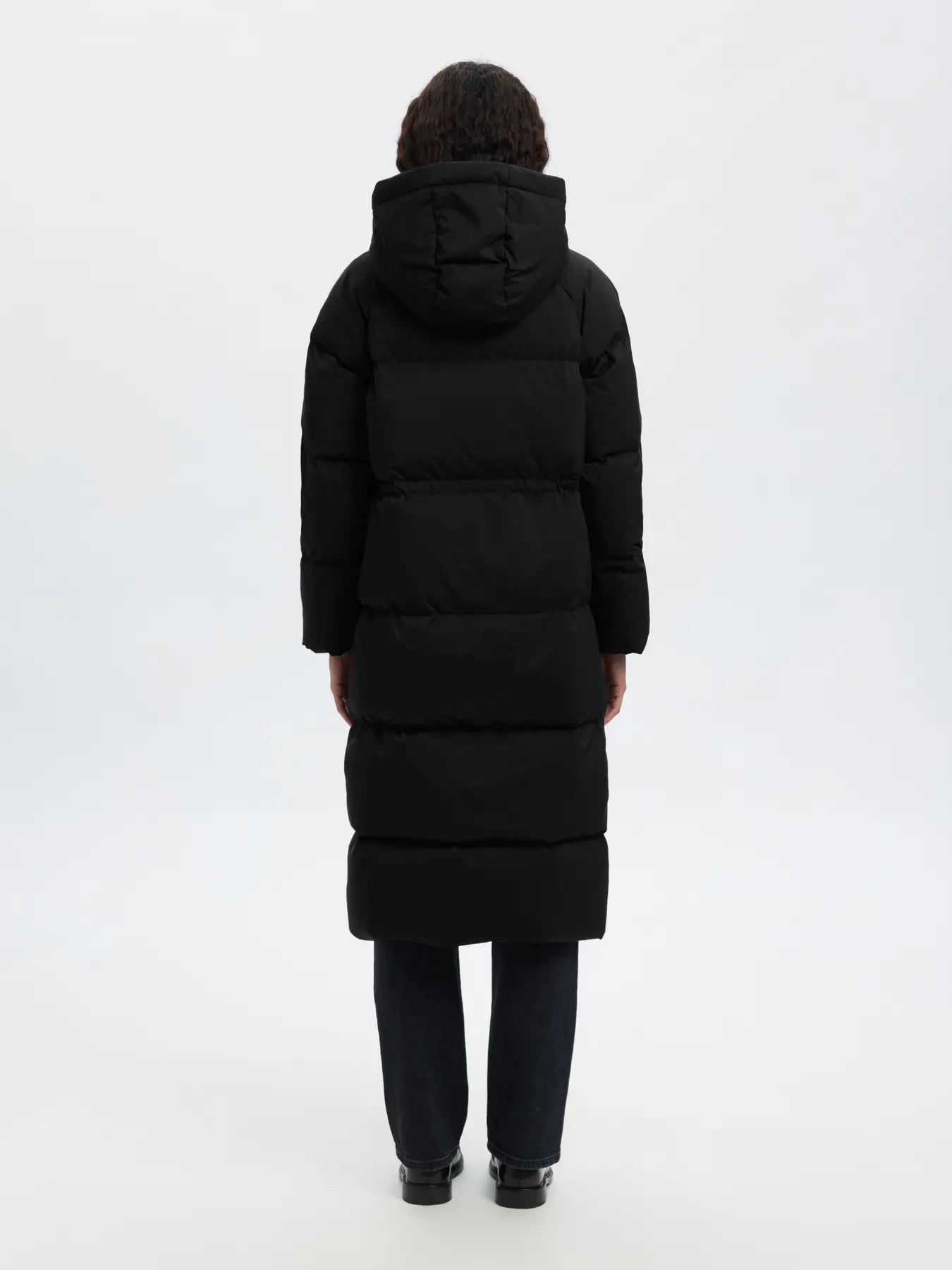 Maya Down Long Coat - Black