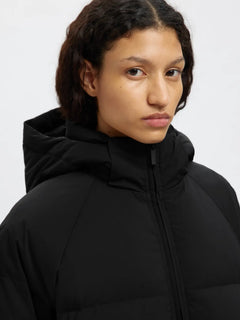 Maya Down Long Coat - Black