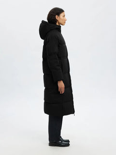 Maya Down Long Coat - Black