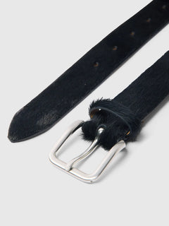 Caroline Cow Belt - Black