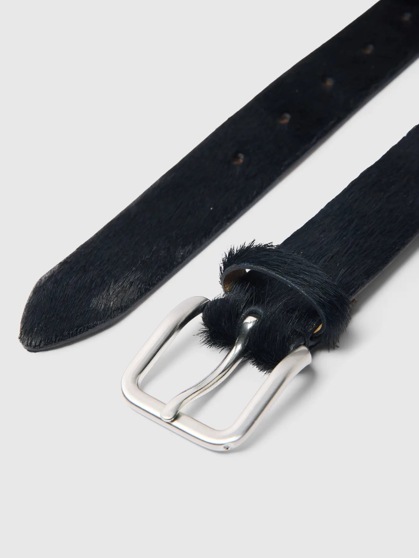 Caroline Cow Belt - Black