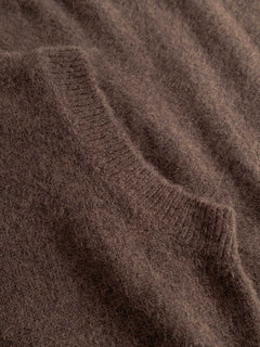 N-Leatrice Knit Vest - Dark Brown