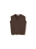 N-Leatrice Knit Vest - Dark Brown