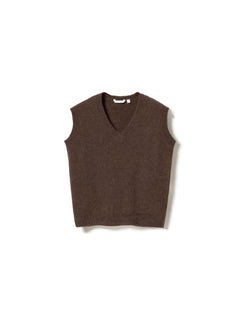N-Leatrice Knit Vest - Dark Brown