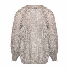 Joseph Knit Cardigan - Light Grey Melange