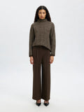 Lulu Ls Herringbone Knit High Neck - Delicioso Birch