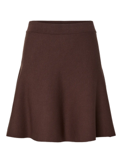 Yasfonny Hw Knit Skirt - Chocolate Brown