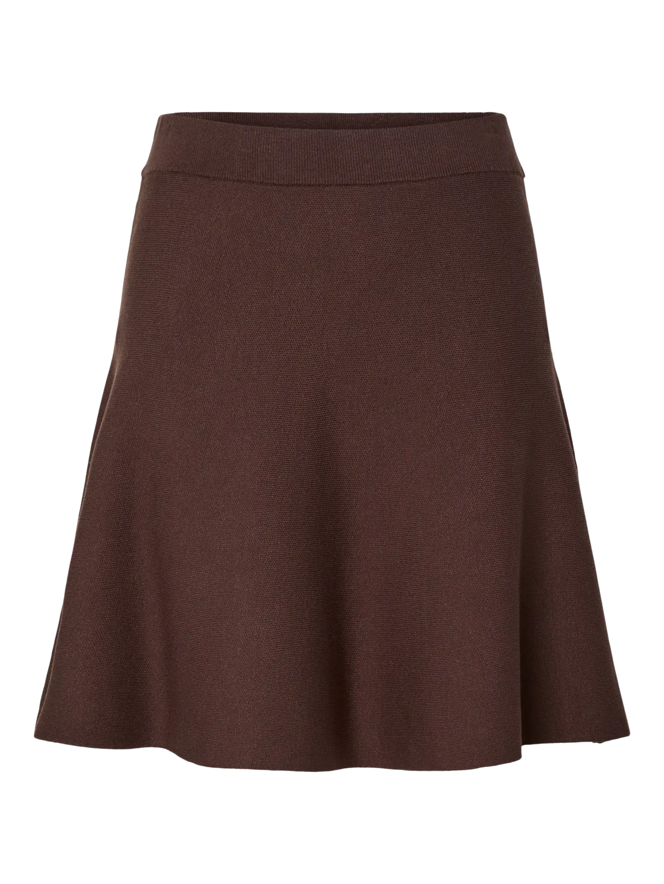 Yasfonny Hw Knit Skirt - Chocolate Brown