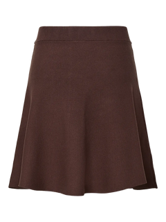 Yasfonny Hw Knit Skirt - Chocolate Brown
