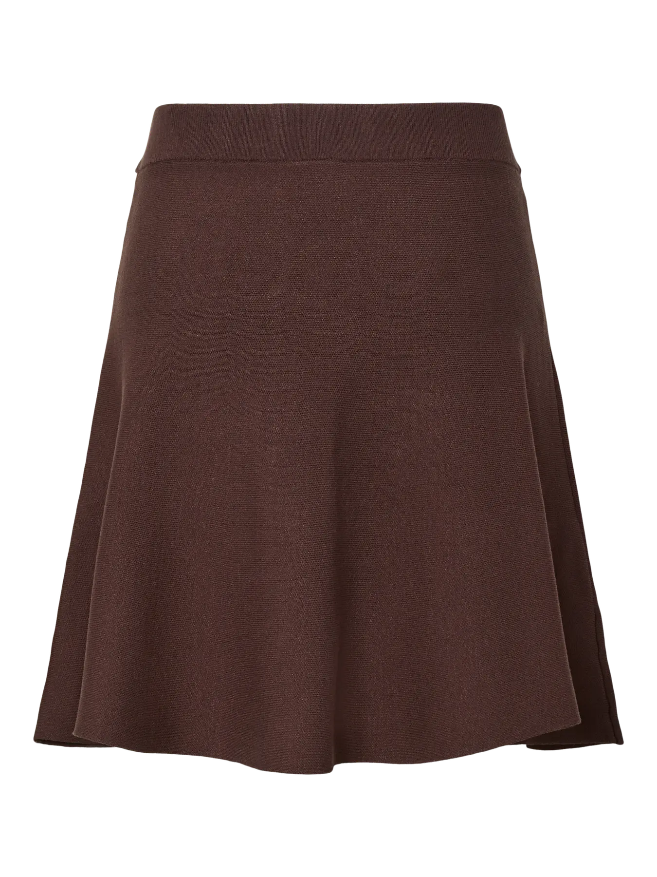 Yasfonny Hw Knit Skirt - Chocolate Brown