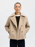 Alma Wool Blend Jacket - Sandshell Melange
