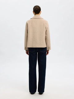 Alma Wool Blend Jacket - Sandshell Melange
