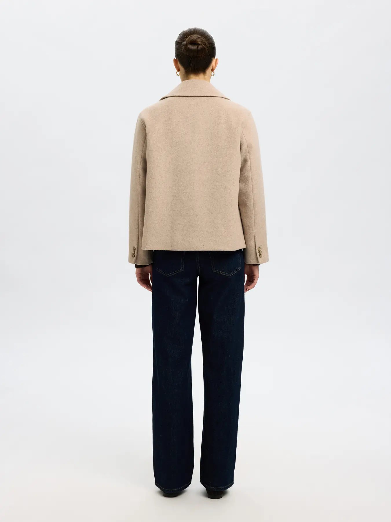 Alma Wool Blend Jacket - Sandshell Melange