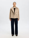 Alma Wool Blend Jacket - Sandshell Melange