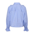 Lucina Blouse - Blue White Stripe