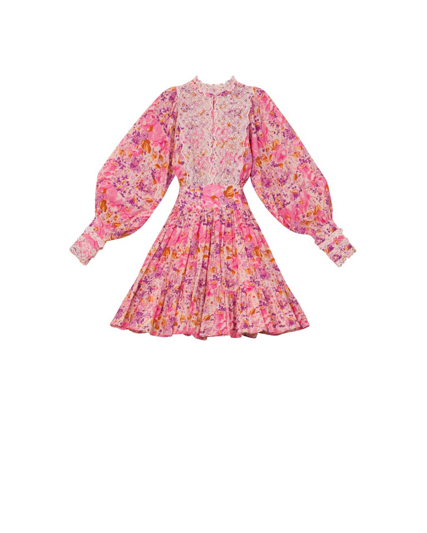 Cotton Slub Mini Dress - Hydrangea