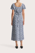 Aurelia Midi Dress - Leilani Print/Mid Blue