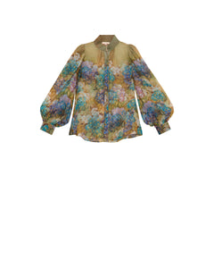 Organza Blouse - Forest Flower