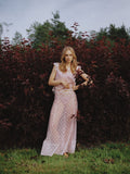 Lace Maxi Skirt - Antique Brass