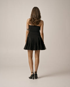 Tulle Mini Dress - Black