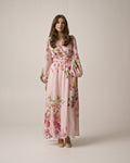 Viscose V-Neck Dress - Cherry Blossom