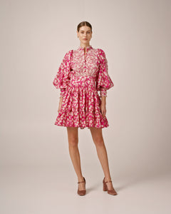 Cotton Slub Mini Dress - Poppy Meadow