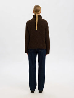 Gabriella Ls Knit High Neck - Delicioso Melange